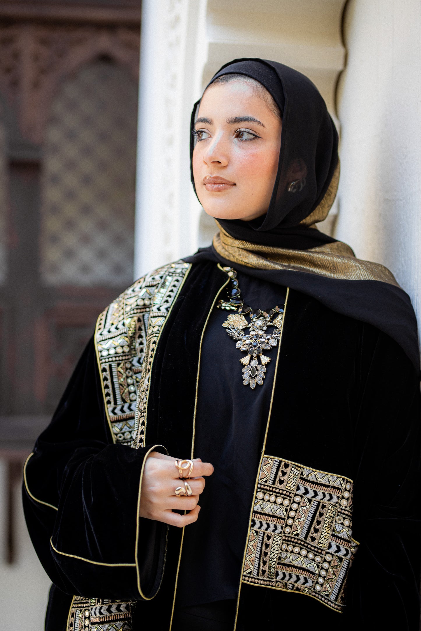 Shaghaf velvet kaftan شَغف