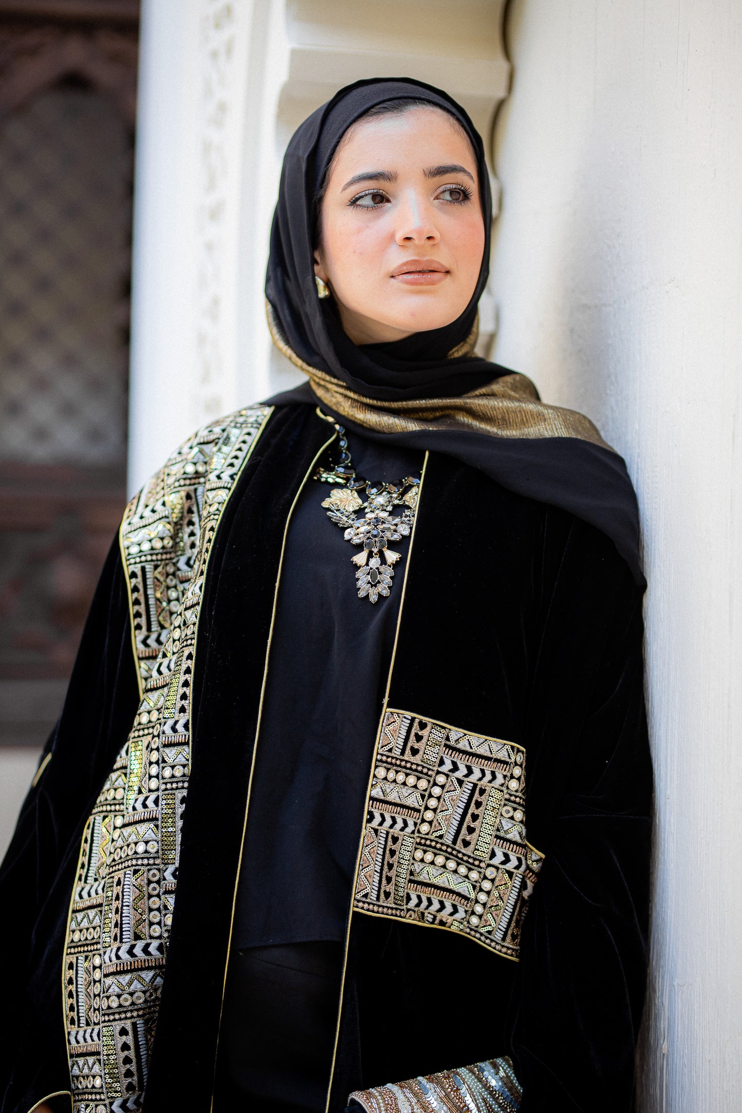 Shaghaf velvet kaftan شَغف