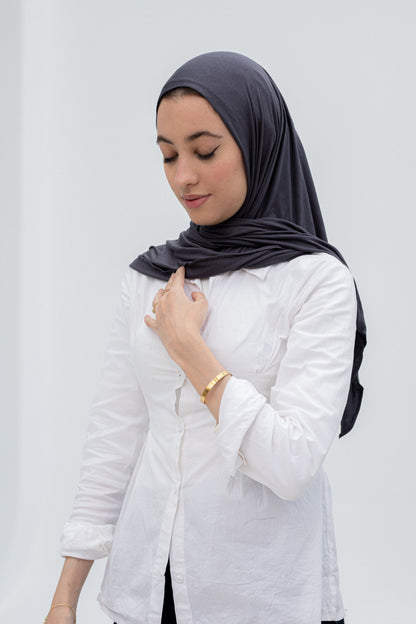 Navy blue slipon scarf