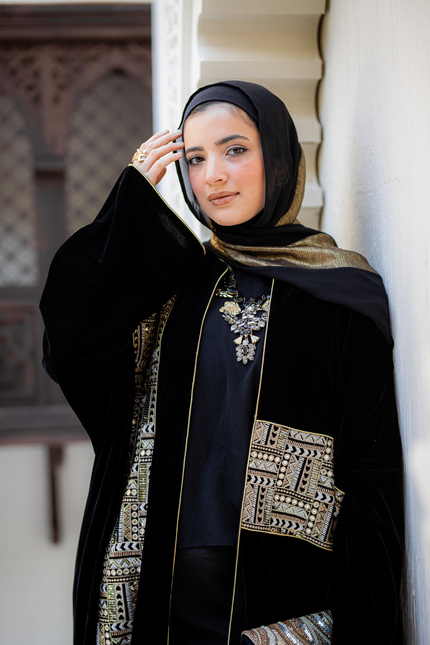 Shaghaf velvet kaftan شَغف