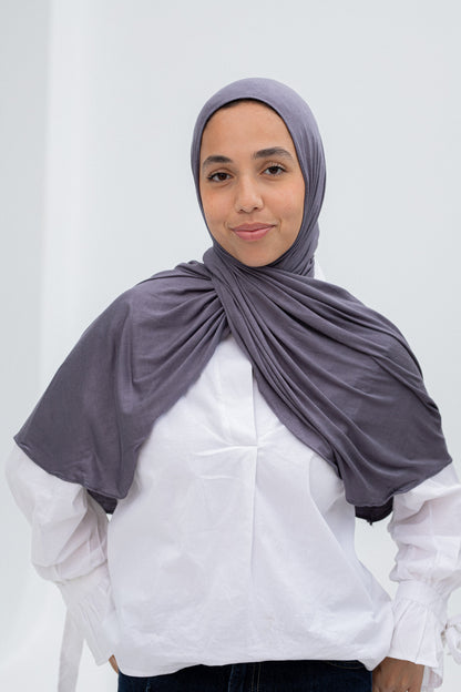 Dark grey slipon scarf