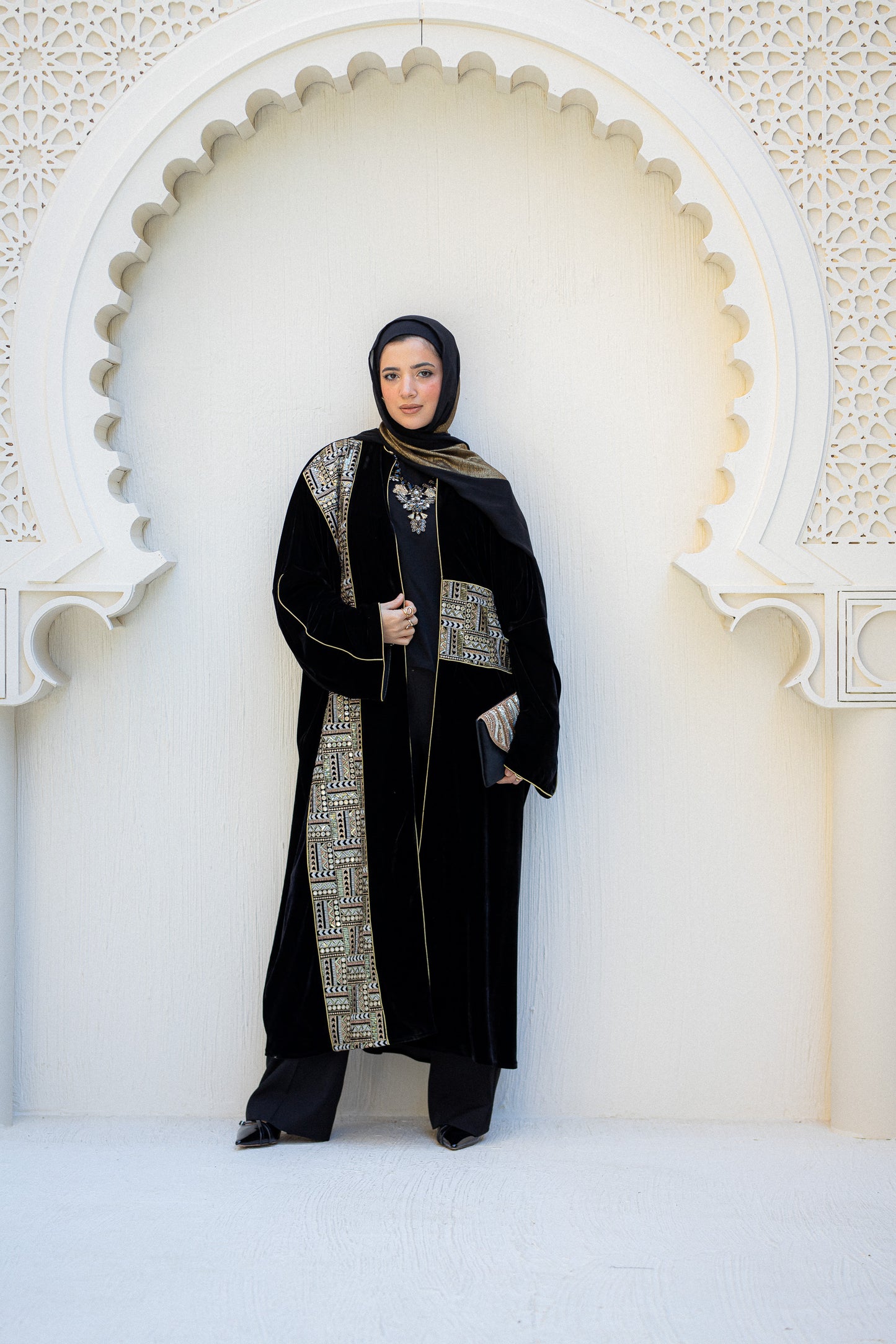 Shaghaf velvet kaftan شَغف