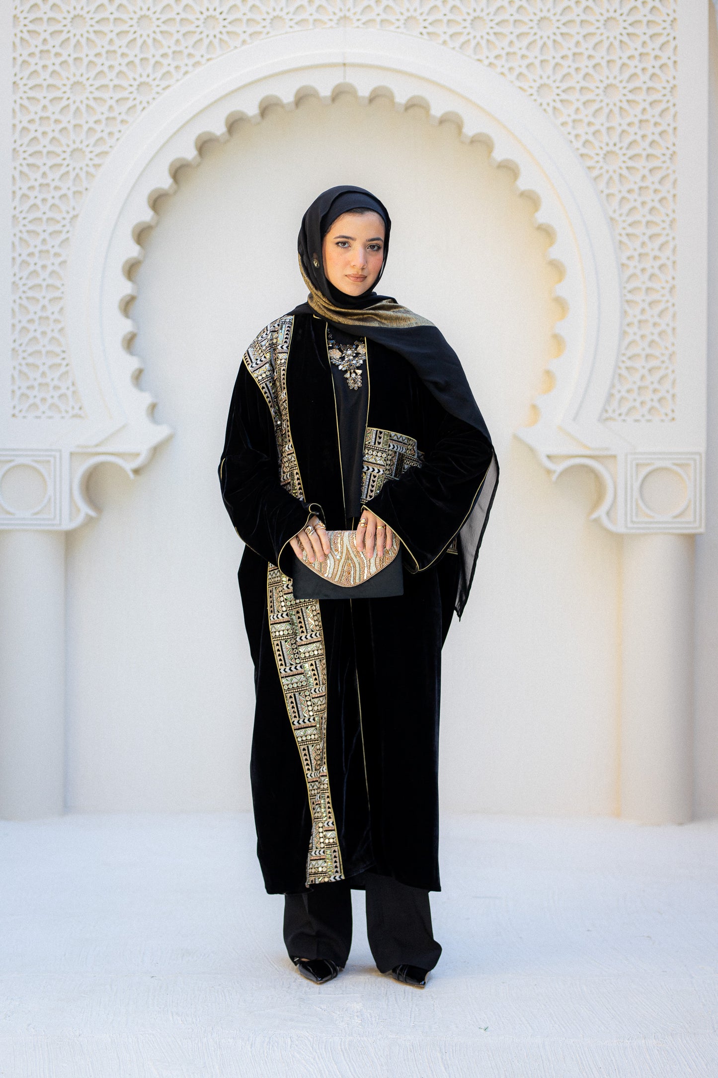 Shaghaf velvet kaftan شَغف