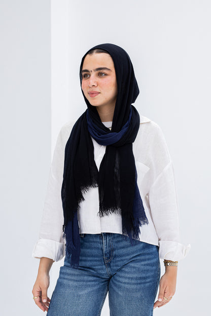Gradia scarf/blue&blacl