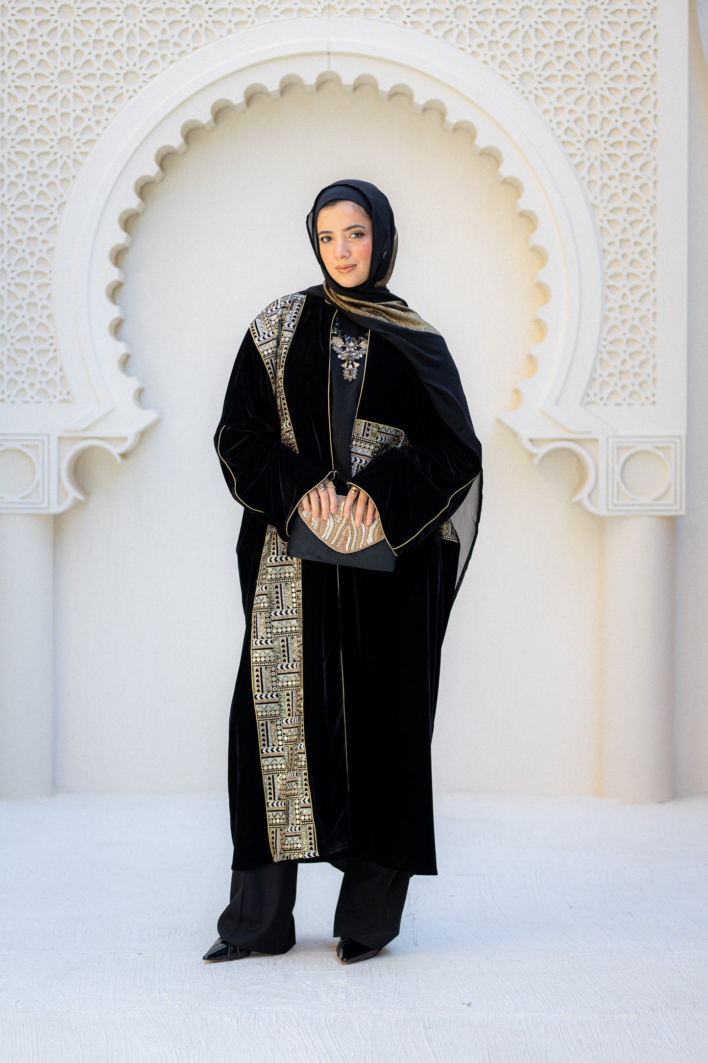 Shaghaf velvet kaftan شَغف