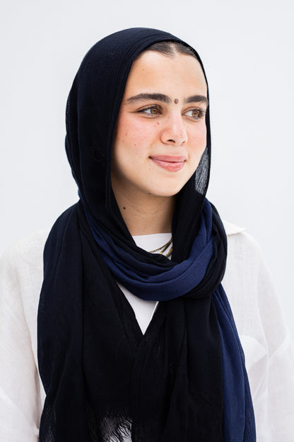 Gradia scarf/blue&blacl