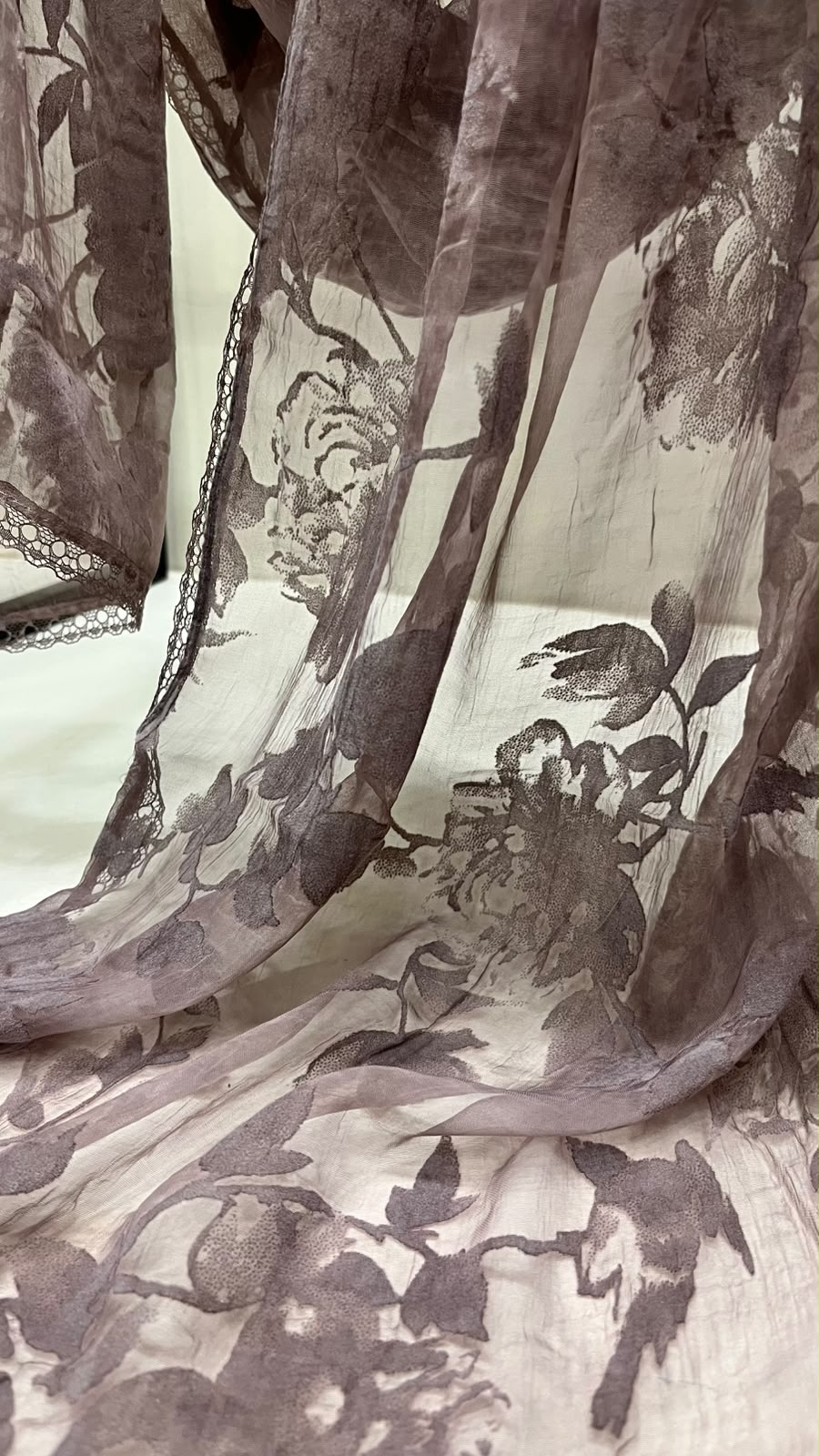 Dark purple velvet scarf