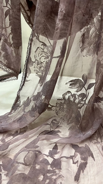 Dark purple velvet scarf